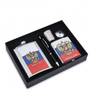 Подарочный набор с фляжкой Россия