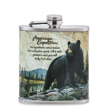 Фляжка походная Черный медведь