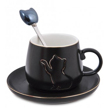 Чайная пара Чёрная кошка