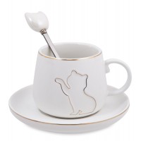 Чайная пара Белая кошечка