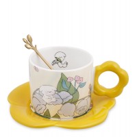 Чайная пара Котенок в ландышах Чайная пара Котенок в ландышах
