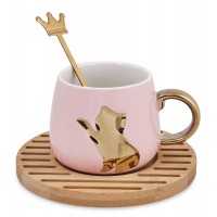 Чайная пара Золотистая кошечка