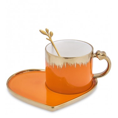 Чайная пара Апельсиновое сердце