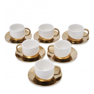 Чайный набор Белое золото (на 6 персон)