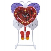 Настольные часы Бабочка с алой розой