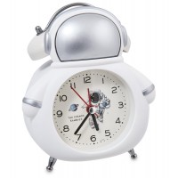 Часы-будильник Серебристый космонавт