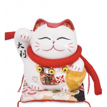 Копилка Кот с красным шарфом