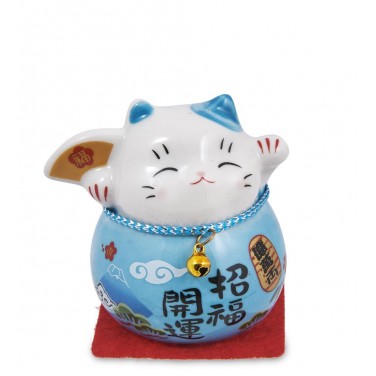 Фигурка Кот в синем кимоно