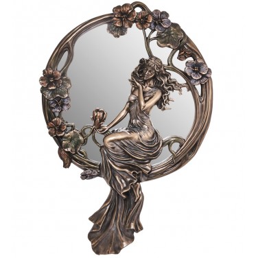 Декоративное зеркало Девушка в цветах