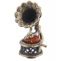 Фигурка Граммофон - павлин (янтарь) Фигурка Граммофон - павлин (янтарь)