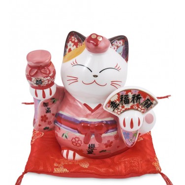 Копилка Кот в красном кимоно