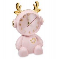 Часы-будильник Розовый олененок