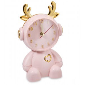 Часы-будильник Розовый олененок Часы-будильник Розовый олененок