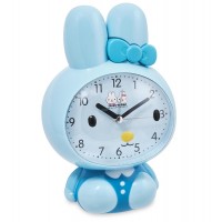 Часы-будильник Голубой зайка