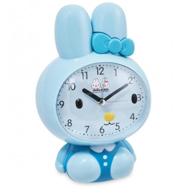 Часы-будильник Голубой зайка