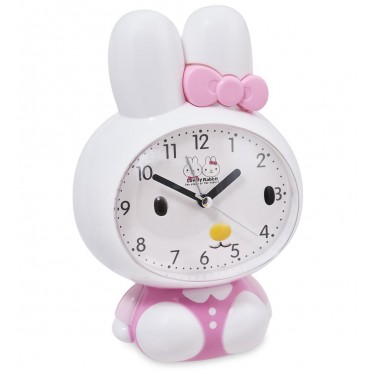 Часы-будильник Белый зайка