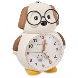Часы-будильник Бежевый щенок