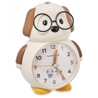 Часы-будильник Бежевый щенок