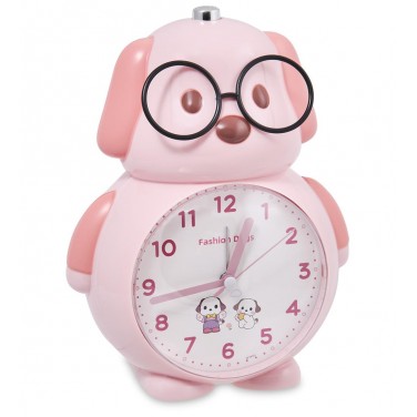 Часы-будильник Розовый щенок