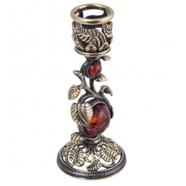 Подсвечник Изящная лоза (янтарь)