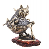 Фигурка Кот на самокате (янтарь) Фигурка Кот на самокате (янтарь)