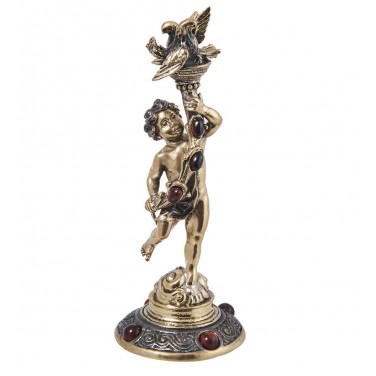 Фигурка Амур и рог изобилия (янтарь)