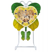 Настольные часы Бабочка с желтыми розами