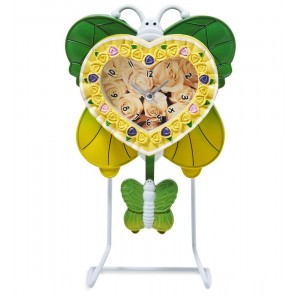 Настольные часы Бабочка с желтыми розами Настольные часы Бабочка с желтыми розами