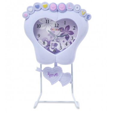 Настольные часы Фиалковое сердце