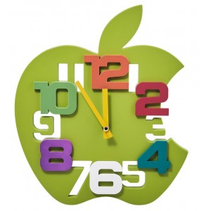 Часы настенные Зеленое яблоко