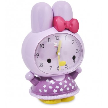 Часы-будильник Зайка в фиолетовом