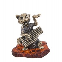 Фигурка Кот гусляр (янтарь) Фигурка Кот гусляр (янтарь)