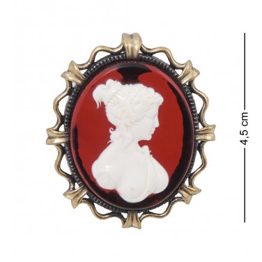 Брошь Нежная камея (янтарь)