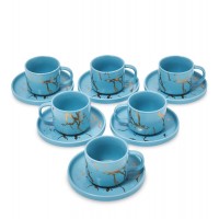 Чайный набор Голубой мрамор (на 6 персон)