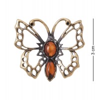 Фигурка - брошь Кружевная бабочка (янтарь) Фигурка - брошь Кружевная бабочка (янтарь)