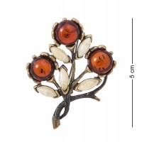 Фигурка - брошь Цветущая веточка (янтарь) Фигурка - брошь Цветущая веточка (янтарь)