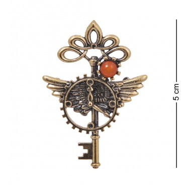 Фигурка - брошь Ключ времени (янтарь)