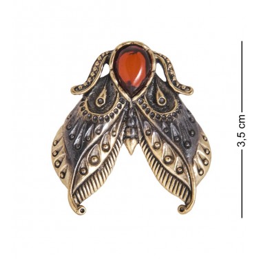 Фигурка - брошь Лунный мотылек (янтарь)
