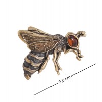 Фигурка - брошь Полосатая оса (янтарь) Фигурка - брошь Полосатая оса (янтарь)