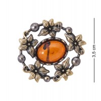 Фигурка - брошь Цветочная гирлянда (янтарь) Фигурка - брошь Цветочная гирлянда (янтарь)
