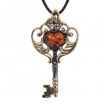 Подвеска Крылатый ключик (янтарь)