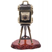 Фигурка Старинный фотоаппарат (янтарь)