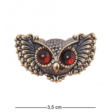 Фигурка - брошь Совиный карнавал (янтарь)