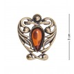Фигурка - брошь Цветочный завиток (янтарь) Фигурка - брошь Цветочный завиток (янтарь)