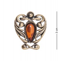 Фигурка - брошь Цветочный завиток (янтарь) Фигурка - брошь Цветочный завиток (янтарь)