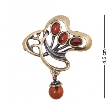 Фигурка - брошь Павлин Дали (янтарь)