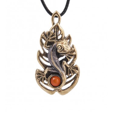 Подвеска Маленькая ящерка (янтарь)