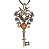 Подвеска Ключик - бабочка (янтарь) Подвеска Ключик - бабочка (янтарь)