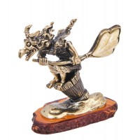 Фигурка Полет на ступе (янтарь)