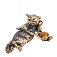 Фигурка Беззаботный кот (янтарь) Фигурка Беззаботный кот (янтарь)